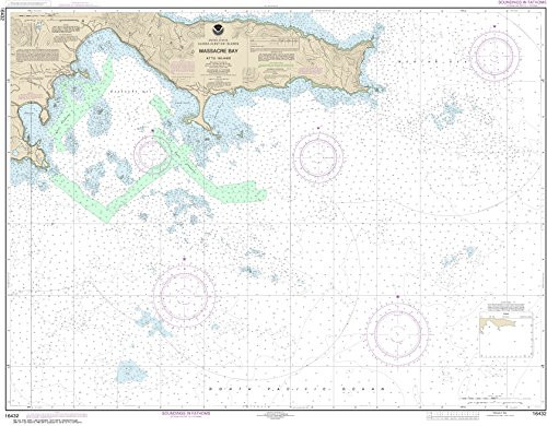 MapHouse NOAA Chart 16432 Massacre Bay- 34.88inch X 44.76inch Paper Chart