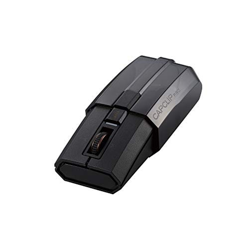 ELECOM Bluetooth Mouse Ultimate BlueLED Silent Clippable Mouse USB Built-in Rechargeable Lithium Battery Super-Compact Size 4-Button Tilt Wheel 1600 DPI- Black -M-CCP1BBBK-US-