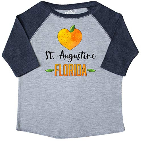 inktastic St. Augustine Florida Orange Toddler T-Shirt 3T Heather and Navy 3a7c7