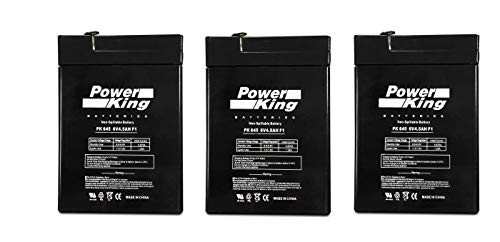 Direct Replacement for ML4-6- 6V 4.5AH- SLA cp0660- gp645-lcr6v4p- hk-3fm4.5- wp4-6- 3 Pack Beiter DC Power