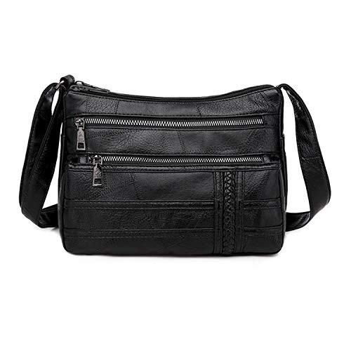 Oichy Shoulder Bags for Women Crossbody Bags Zipper Purses and Handbags Pocketbooks Leather Crossbody Handbags Travel -Black1- Oichy Shoulder Bags for Women Crossbody Bags Zipper Purses and Handbags Pocketbooks Leather Crossbody Handbags Travel -Black1-