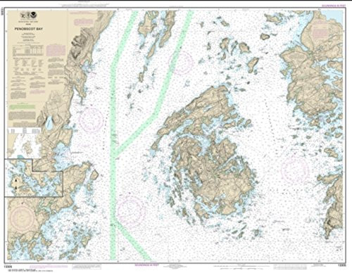 NOAA Chart 13305-Penobscot Bay- Carvers Harbor and Approaches - Water-Resistant - by East View Geospatial