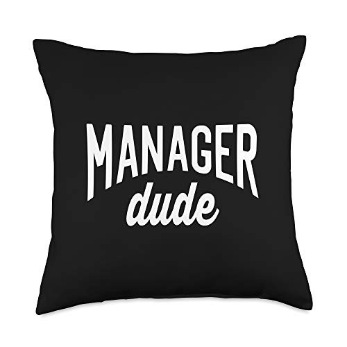 Manager Tees For Men Manager Dude Throw Pillow- 18x18- Multicolor