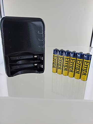EMPI AAA Battery Charger with 6 EMPI AAA NiMH Rechargeable Batteries
