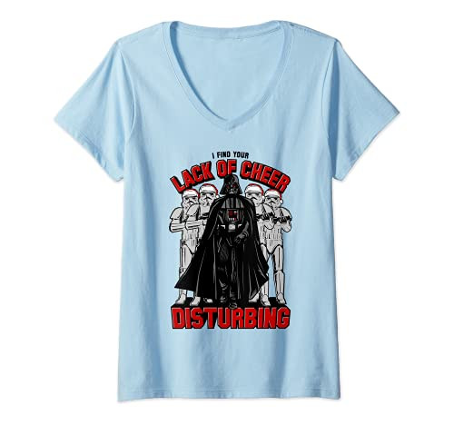 Womens Star Wars Darth Vader Lack Of Cheer Is Disturbing V-Neck T-Shirt