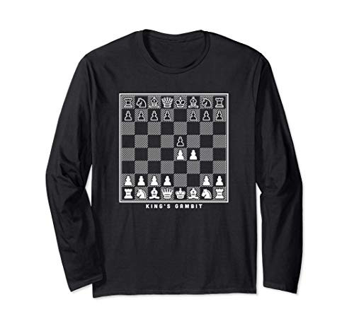 King's gambit chess opening board chess player gift Long Sleeve T-Shirt