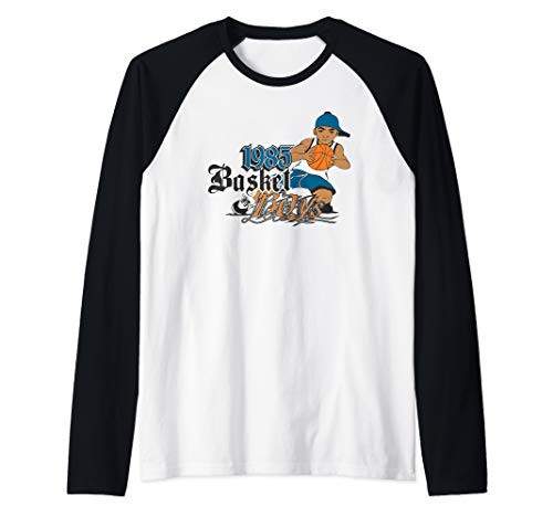 Basket Boys Basketball Boy Sport Raglan Baseball Tee