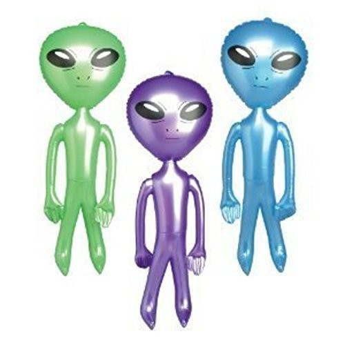 24" Inflatable Alien Assorted Colours