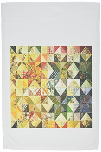 3dRose fl_174243_1 Image of Multi Color Quilt Garden Flag, 12 by 18-Inch