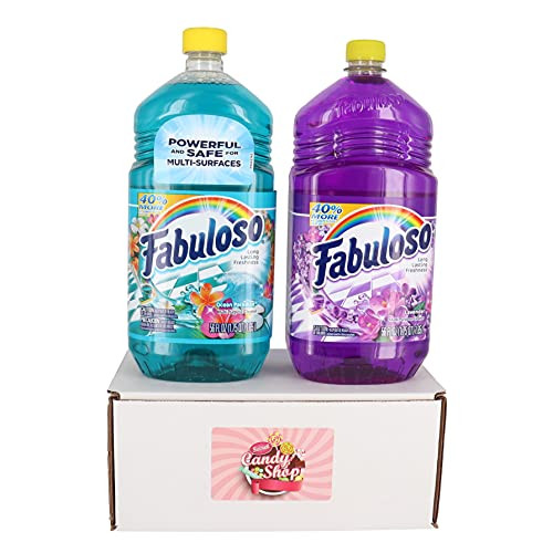 Fabuloso Multi-Purpose Cleaner 56 FL OZ Variety Pack of 2 -Lavender- Ocean Paradise- -1 of Each- Total of 2- Fabuloso Multi-Purpose Cleaner 56 FL OZ Variety Pack of 2 -Lavender- Ocean Paradise- -1 of Each- Total of 2-