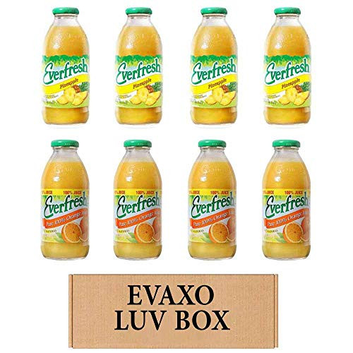 LUV BOX- variety Everfresh Juice 16 oz. pack of 8 - Everfresh Pineapple Juice - Everfresh 100 percent Orange Juice. N LUV BOX- variety Everfresh Juice 16 oz. pack of 8 - Everfresh Pineapple Juice - Everfresh 100 percent Orange Juice. N