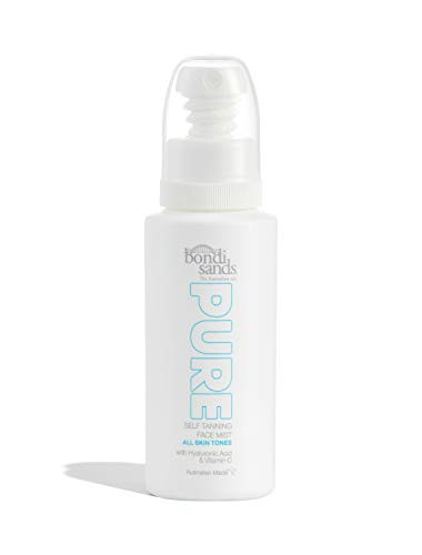 Bondi Sands PURE Self-Tanning Face Mist | Hydrates with Hyaluronic Acid for a Golden Glow- Fragrance Free- Cruelty Free- Vegan | 2.36 Oz/70 mL