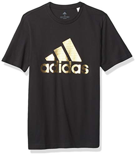 adidas Men's Standard Athletics Graphic Tee- Black- L