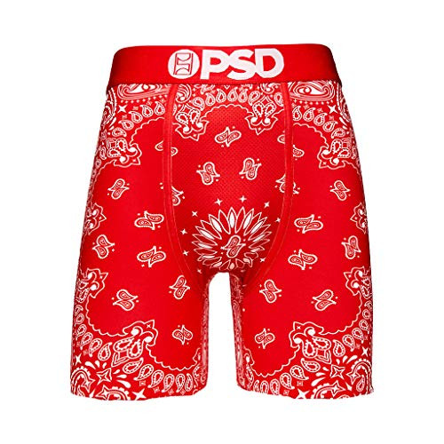PSD Men's Brief Underwear Bottom -Red/Red Bandana- S-