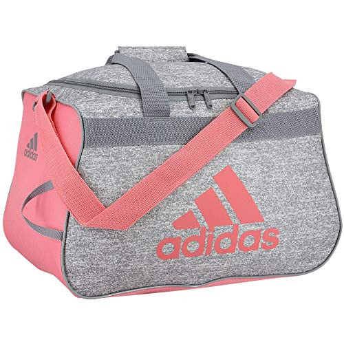 adidas Diablo Small Duffel Bag- Jersey Grey/Hazy Rose/Grey- One Size