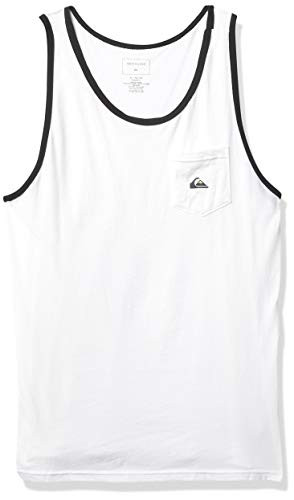 Quiksilver Men's COMP Logo Pocket TEE- White- L