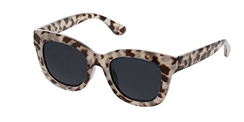 Peepers by PeeperSpecs Women's Center Stage Sun Polarized Oversized Sunglasses- Gray Tortoise- 52 mm Plus 0