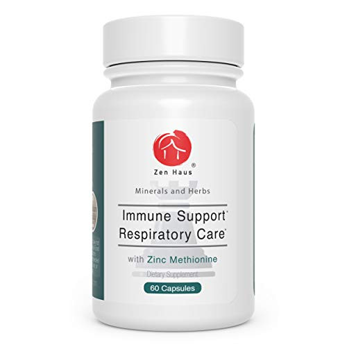 Zen Haus Immune System and Respiratory Support Supplement - Elderberry with Zinc- Quercetin- Magnesium- Echinacea- Olive Leaf Extract- L-Lysine - Vegan Complex -60 Capsules-
