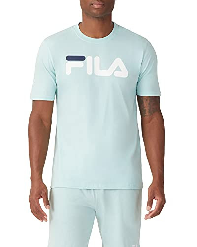 Fila Men's Eagle Printed Logo Tee- Blue Haze- Small