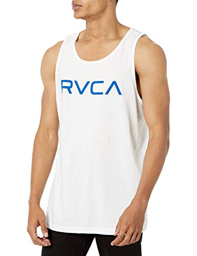 RVCA Men's Graphic Sleeveless Tank Top Shirt- Big White- XX-Large