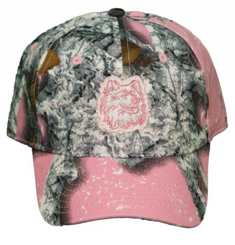 New Ladies Connecticut Huskies Adjustable Buckle Back Hat Pink Camo Cap