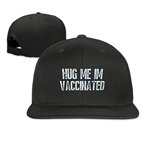 Hug Me I'm Vaccinated Flat Brim Baseball Cap Unisex Trucker Dad Hat Adjustable Casual Sports Sun Hat for Mens Womens Black Hug Me I'm Vaccinated Flat Brim Baseball Cap Unisex Trucker Dad Hat Adjustable Casual Sports Sun Hat for Mens Womens Black