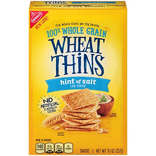 Nabisco- Wheat Thins- 9oz Box -Pack of 4- -Choose Flavors Below- -Hint Of Salt-