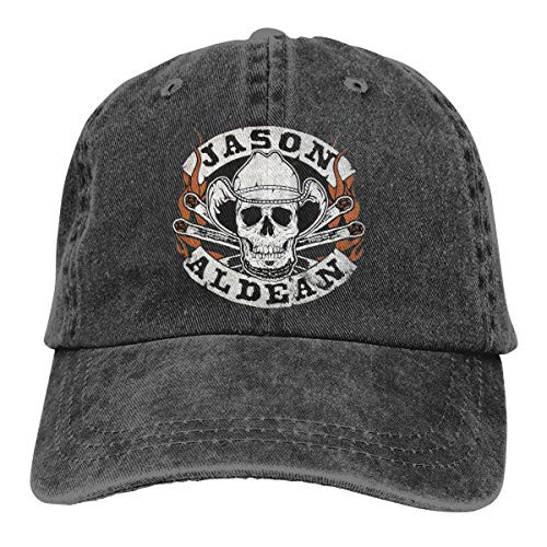 Jason Aldean Unisex Denim Hat Can Adjust Denim Cap Baseball Cap Black