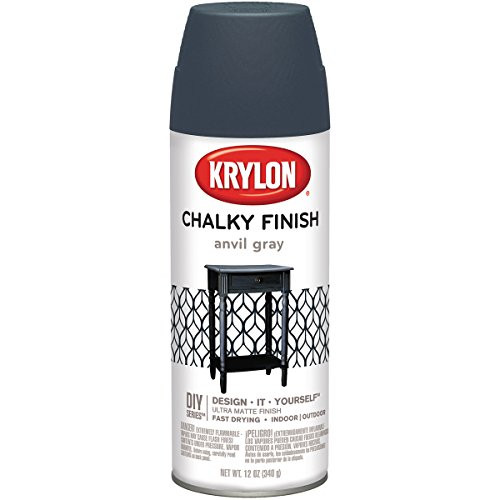 Krylon K04104000 12 Oz Anvil Gray Chalky Finish Spray Paint