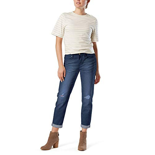 Signature by Levi Strauss  and  Co. Gold Label Women's Mid Rise Slim Boyfriend Jeans- One and Only- 8