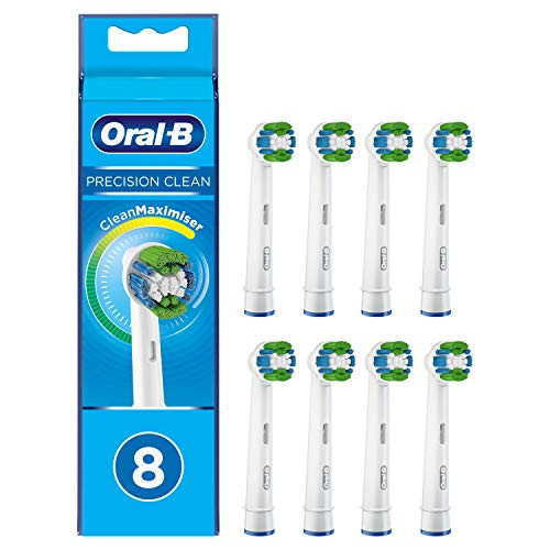 Braun Oral-B Precision Clean 4210201321859 Toothbrush Heads with CleanMaximiser Bristles for Optimal Cleaning Pack of 8
