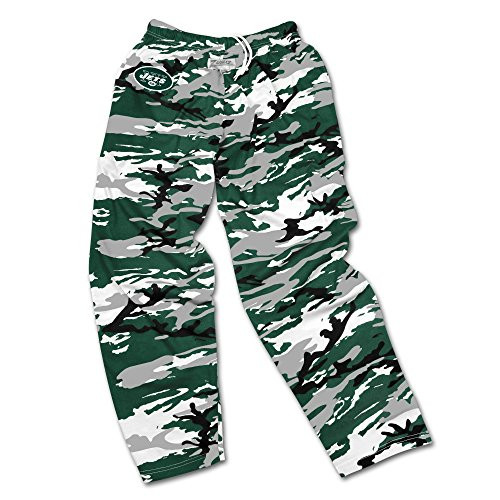 Zubaz NFL New York Jets Men's Camo Print Team Logo Casual Active Pants- Small- Green/Gray/Black Zubaz NFL New York Jets Men's Camo Print Team Logo Casual Active Pants- Small- Green/Gray/Black