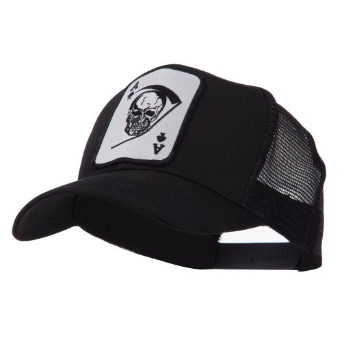 e4Hats.com Skull and Choppers Embroidered Military Patched Mesh Cap - Large Skull OSFM