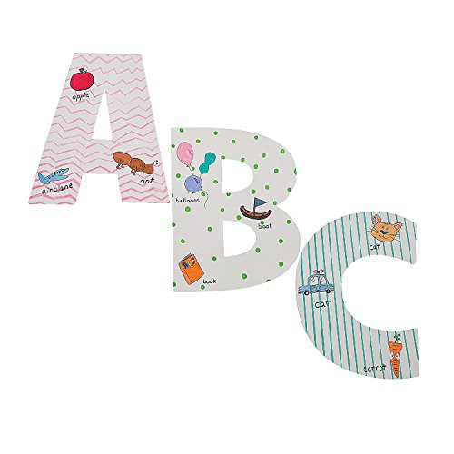 Fun Express DIY Jumbo Alphabet Letters- 26 Pc - 26 Pieces - Educational and Learning Activities for Kids