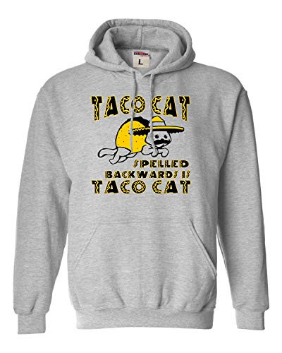 Go All Out Small Oxford Adult Taco Cat Spelled Backwards Is Taco Cat Funny Sweatshirt Hoodie