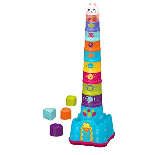 oftenrain Stacking Cups-Baby Stacking Cups-Stacking Toys-Sorting  and  Stacking Toys-Stacking Toys for Toddlers 1-3-Stacking Blocks-Montessori Toys for Babies-Rainbow Tower Castle Super Suit Cup