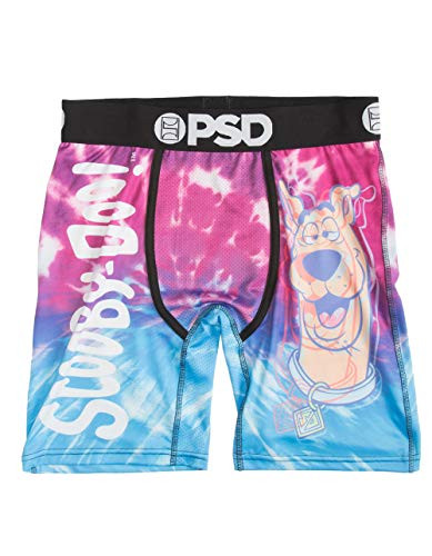 Men's Brief Underwear Bottom -Purple/Scooby Doo 3D Tie Dye- S-