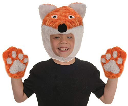 UNDERWRAPS Kid's Children's Animal Pack Dress Up Kit - Fox Childrens Costume- Orange- One Size