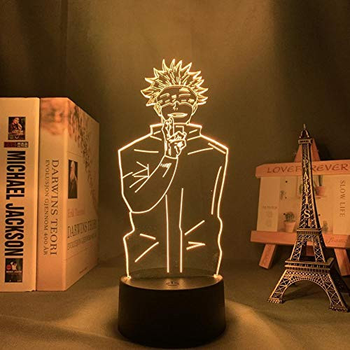 Anime lamp for Kids-Anime Jujutsu Kaisen Led Night Light Satoru Gojo Lamp for Bedroom Decor Birthday Gift Satoru Gojo Light Jujutsu Kaisen Gadget-Touch 7 Colors