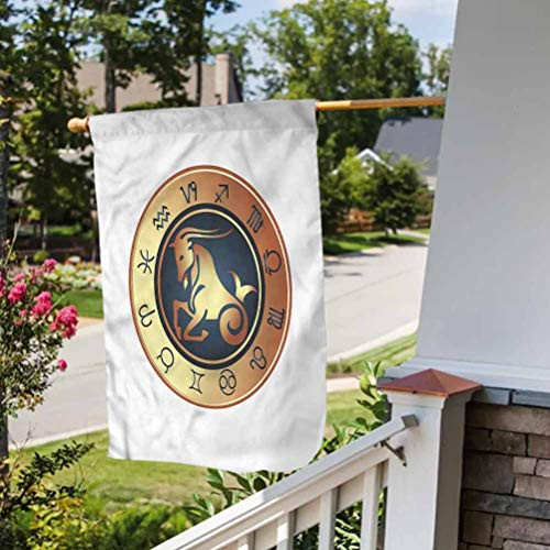 Anmaseven Zodiac Capricorn Outdoor Garden Welcome Flag Decorative Banner for Weddings and Parties Chart Symbol Garden Size-12 by 18inch