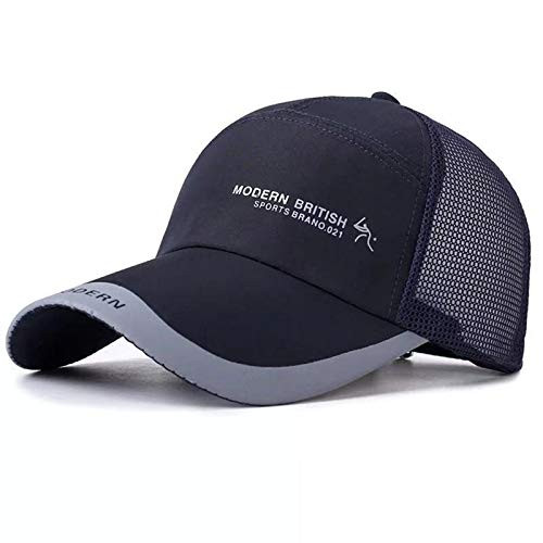 BSUDILOK Summer Mesh Men Women Baseball Cap Trucker Mesh Hat Hip Hop Dad Baseball Cap for Outdoor Sports Decoration Navy Blue