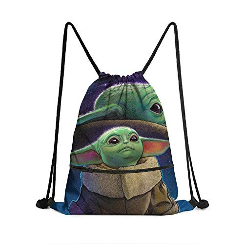Panbaba Baby Yo-da-Design-Poster- Drawstring Backpack Popular Adjustable Drawstring Backpack for Hiking Gym Travel School Bag