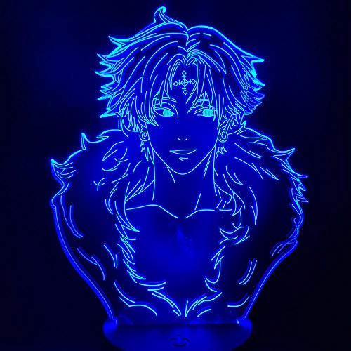 Hunter X Hunter CHROLLO LUCILFER 3D Led Illusion Night Lights Led Anime Table Lamp for Christmas Gift-Touch