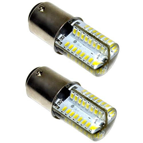 HQRP 2-Pack 110V LED Light Bulbs Cool White for Bernina 801/803 / 807/808 / 809/810 / 811/812 / 813 Sewing Machine Plus HQRP Coaster