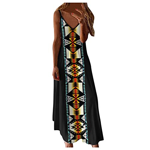 Dress for Women-Summer Sleeveless Casual Pockets Long Maxi Dress Sexy Spaghetti Strap V Neck Beach Party Long Dresses Khaki Dress for Women-Summer Sleeveless Casual Pockets Long Maxi Dress Sexy Spaghetti Strap V Neck Beach Party Long Dresses Khaki