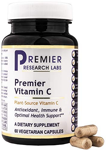 Premier Vitamin C- 60 Capsules- Vegan Product - Plant-Source Vitamin C Formula for Premier Antioxidant- Immune and Optimal Health Support