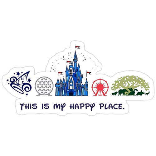 MrMint Stickers This is My Happy Place Wall Decals 3x4 Inch -3 Pcs/Pack-