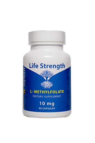 Life Strength 10 MG L-Methylfolate Maximum Potency Bioavailability  5-MTHF Methyl Folate Immunity Boost 90 Capsules