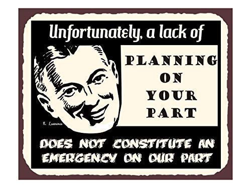 McC538arthy Tin Signs for Lack of Planning Vintage Art Wall Decor Metal Sign Indoor Outdoor Holiday Vintage Style Metal Poster Plaques for Funny Wall Decoration Art Sign Gifts - 8x12''