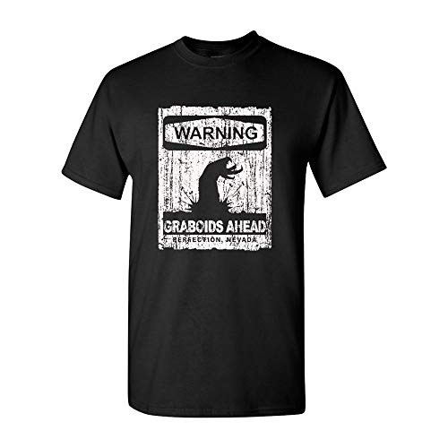 Warning Graboids Movie Classic Perfection Nevada Tremors T-Shirt Large Black